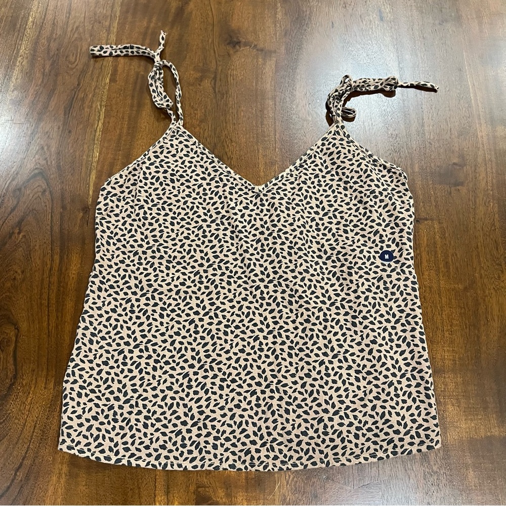 Abercrombie & Fitch‎ Tie Shoulder Leopard Print Tank Size Medium